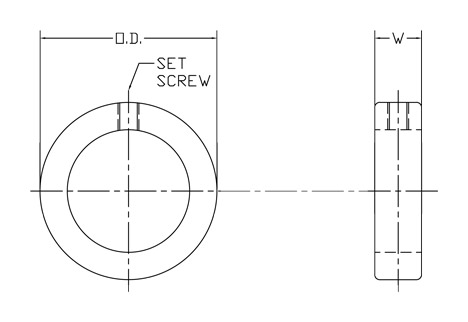 solid steel shaft collar diagram