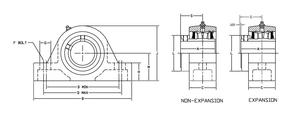 r2000 bearings 2 bolt pillow block diagram